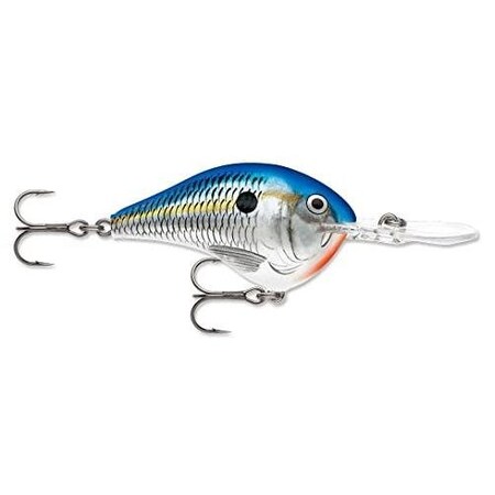Rapala Dt 08, Balsa, 2 38 Oz, Running Depth 8', Vmc 5 Trebles, Blue Shad DT08BSD